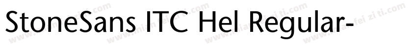 StoneSans ITC Hel Regular字体转换